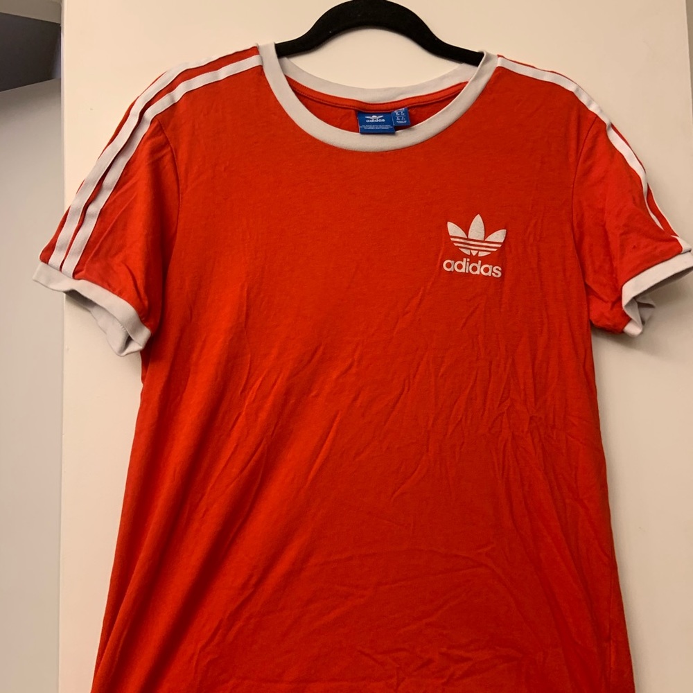 Red Adidas t-shirt